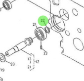 Nanni Diesel 970302851 - Governor Shaft Circlip for Fuel Injection Pump Camshaft Assemblies