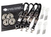 Rapid Marine PE25LPKIT-4-BK - Padeye Kit - Low Profile x 4, Black