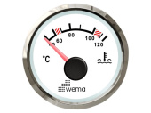 Wema 210659 - Water Temperature Gauge NMEA2000 Silverline White 0-120°C
