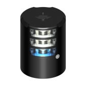 Lopolight 300-112G2ST+301-140B - Navigation Light 3NM 360° White, Double + 60° Panama Steering via RPM, Black