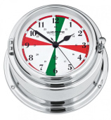 Wempe CW360008 - Bremen II Radio-Room Clock With Silent Sectors Chrome-Plated Arabic 150mm