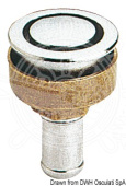 Osculati 20.286.01 - Fuel Vent Chromed Brass Elbow Straight 20 mm