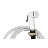Plastimo 402813 - White chromed shower heads with hose and holder with housing