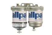 Allpa Double Fuel Filter For Diesel, With Water Separator, 50l/H, With 1 Plastic- & 1 Aluminum Bowl