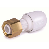 Hep2O Straight Transition Coupling Plug-in x Swivel - 1/2" BSP x ø15 mm