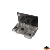 Trem Z0802323 - Combination Gas Stove 1 With Built-In Sink And Glass-Tempered Cover Model FL1323