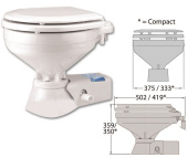 Jabsco 37045 Quite Flush Electric Marine Toilet