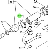 Bukh 569A0035 - Clamping Ring Ø48/Ø70 for DV32, DV36, DV48 and EPA48 Engines