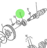 Nanni Diesel 970313408 - Ball Bearing for Fuel Camshaft