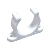 Nuova Rade 45215 - Plastic Support Clip, Screwed, Ø35mm, White Blister (2 pcs)