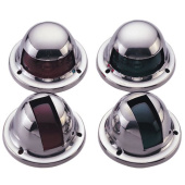 Allpa Navigation Lights Set For Port-/Starboard (Side Mount) 12v/W, Stainless Steel Housing, Red/Green Lens