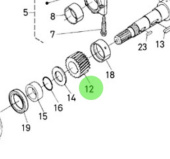 Nanni Diesel 970301965 - Crankshaft Gear for 4.190HE and N4 Engines