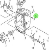 Nanni Diesel 970310906 - Control Shaft for Engine Stop Lever and Regulator Adjustment