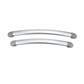 Trem Anodised Aluminium Handrail 400 mm with Shockproof Plastic End Fittings