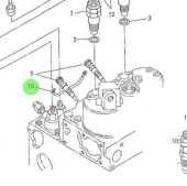 Nanni Diesel 970492117 - Glow Plug Cable for HE Series Engines