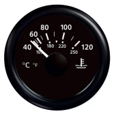 Uflex 60526RK - Ultra Black Water Temperature Gauge - 40-120 °C