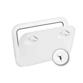 Nuova Rade 196852 - Mid Line Hatch w/Lock, White, 355x600mm