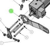 Alamarin Jet 10208 - Cable Bracket for Hydraulic Cylinders on Jet-230, Jet-245, Jet-288 and Jet-340 Water Jets