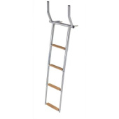 Plastimo 66531 - Telescopic ladder with 4 teak steps + Handles