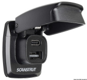 Osculati 14.195.80 - SCANSTRUT Flip Pro USB-A And USB-C Watertight Socket