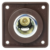 Berker Wall Socket For Large Pin Plug - Brown Matt
