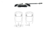 Ultraflex 43497E - A96-34.5 Tie Bars for Single Cylinder UC128-OBF, 736-873mm