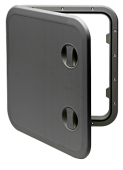 Allpa Plastic Hatch, 513x458mm, 180°, Removable, Grey