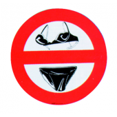 ERREGRAFICA No Underwear Allowed on Board Adhesive Sign