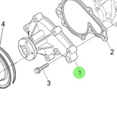 Nanni Diesel 970314890 - Fresh Water Pump Assembly for N4.85 and N4.100 Engines