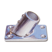 Trem AISI 316 Mirror-Polished Stainless Steel Rectangular Base 60° for Ø22–25 mm Pipe