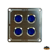 Trem L0604080 - Switch Panel Stainless Steel with 4 Utilities IP65