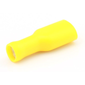 Flat Plug Insulated - Yellow, 9.5 x 1.2 mm, 50 pcs