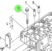 Nanni Diesel 970302723 - Cylinder Head Bolt for HE and N Series Engines