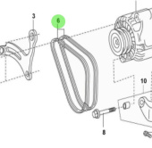 Nanni Diesel 970312725 - V-Belt Set for Alternator Assembly