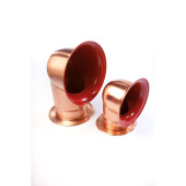 Cowl Vent + Flange, Copper 125 mm