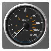 VDO A2C59501903 – AcquaLink Depth Gauge 0-200 m / 660 ft Black 110 mm