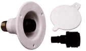 SeaTech Quick-Connect Flush Connection (Ø15mm) With Automatic Shut-Off Valve, White