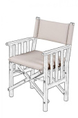 ARC Marine Deluxe Cushions For Director's Chair II Sand