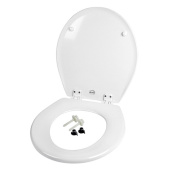 Jabsco 29127-1000 - White Wooden Seat and Lid Regular
