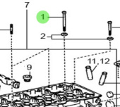 Nanni Diesel 970314120 - Cylinder Head Set Bolt