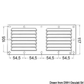 Osculati 53.021.03 - Louvred Vent Polished SS 128x232 mm