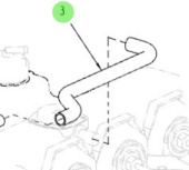 Nanni Diesel 48328182 - Crankcase Breather Hose for N4.85 and N4.100 Engines