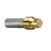 Tecnoseal 00713TMG - Volvo Penta Pencil Anode Ø15,5 L.40 With Brass Plug Th. 1/2'' BSPT