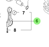 Bukh 23510-2F100 - Connecting Rod Assembly for R210J Engines