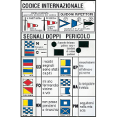 ERREGRAFICA Self-Adhesive International Code Table for Intelligence, Double, Repeater & Danger Signals, 160×240 mm