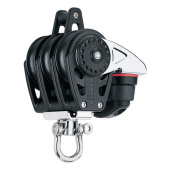 Harken HK2648 Triple Carbo Air Block 40 mm with becket and cam for rope 10 mm