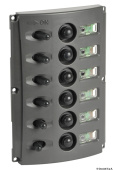 Osculati 14.850.06 - Electric Panel With Automatic Fuses And Double LED