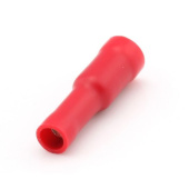 Female Bullet Connector - Red, 4 mm, 100 pcs