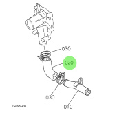 Bukh 1G680-7287-0 - Water Pipe for EPA36 Engines