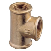 Guidi Brass Equal Tee F/F/F BSPP Pipe Fitting (Female/Female/Female Thread)